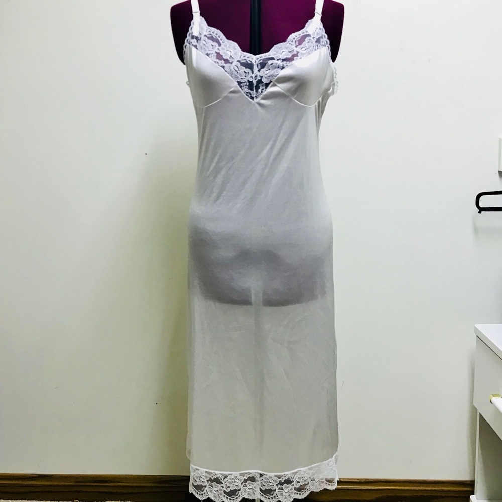 Vintage lace trimmed slip